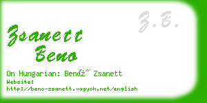 zsanett beno business card